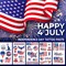 4th of July Temporary Tattoos Kids Adults, 90pcs American Flag Red White Blue Fake Tattoo Stickers, Independence Day Fourth of July Body Art USA National Memorial Decorations for Labor Day Party